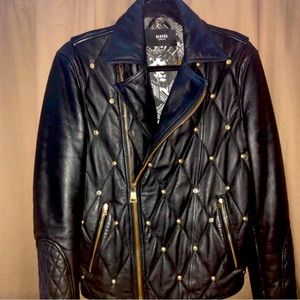 Versus Versace Leather jacket with gold studs